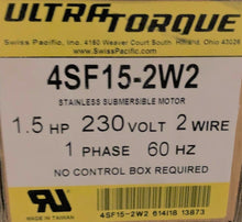 Load image into Gallery viewer, 4 Inch Sumbersible Well Pump Motor 1.5HP (Oil-Filled) 230V 2-Wire 1PH 60Hz